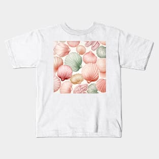 Pastel seashells Kids T-Shirt